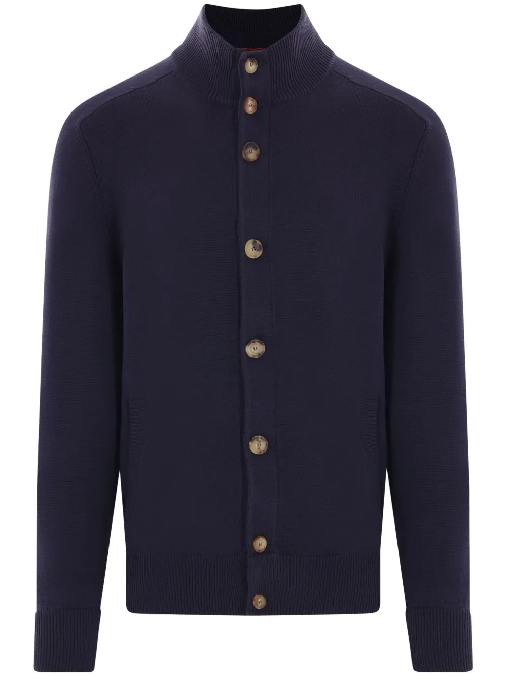 Brunello Cucinelli Button-Front Cardigan — Navy