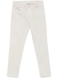 Brunello Cucinelli Logo-Patch Denim Jeans — Beige