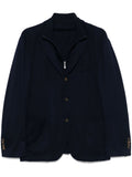 Eleventy Layered Wool Blazer — Navy
