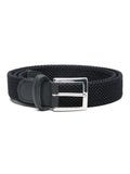 Kiton Woven Fabric Belt — Navy