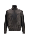 Valentino Leather Zip Jacket — Black