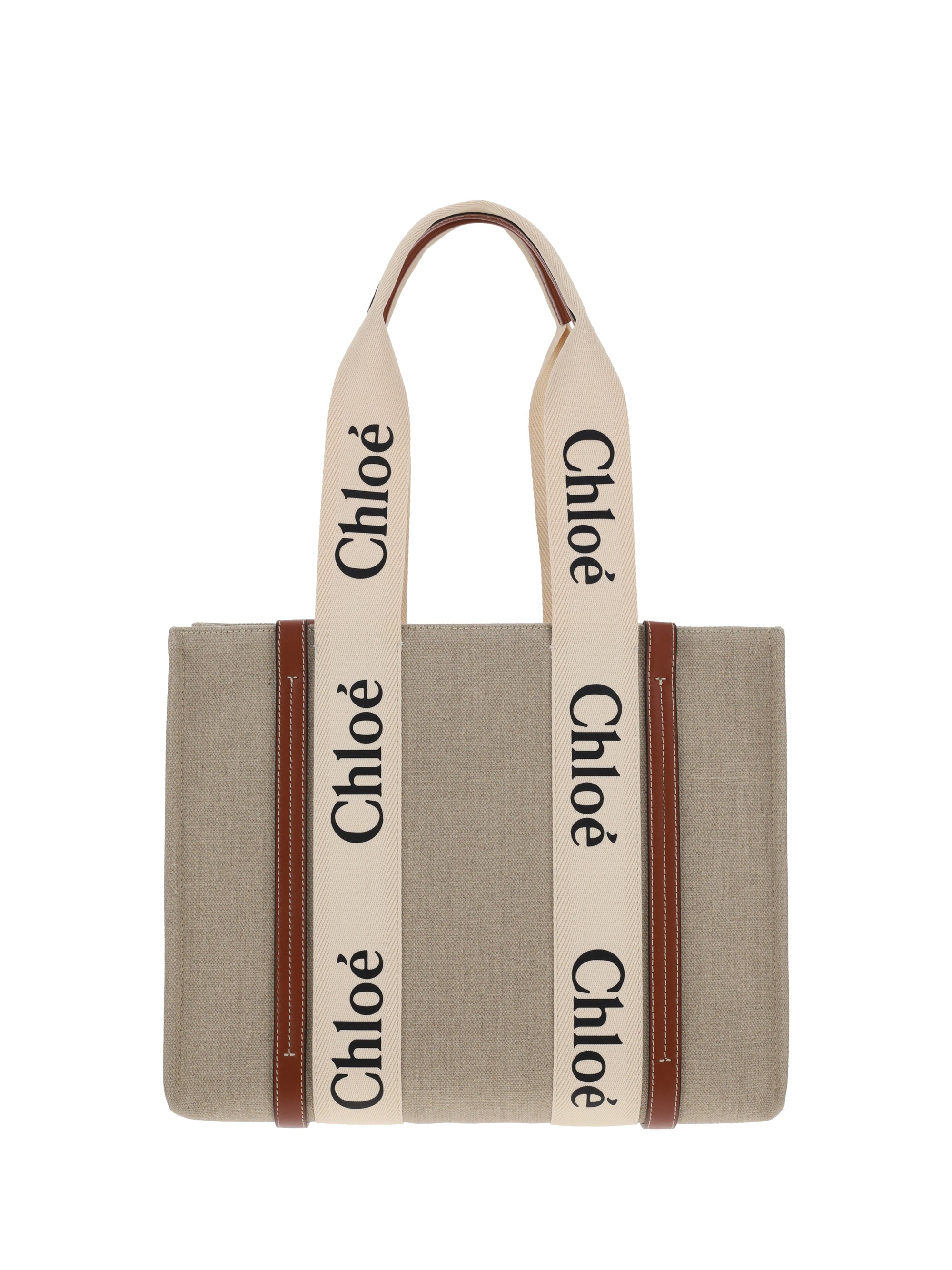 Chloé Woody Shoulder Bag — Beige