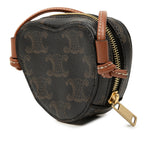 Micro Triomphe Coated Canvas Heart Crossbody