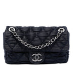 Medium CC Quilted Satin Single Flap