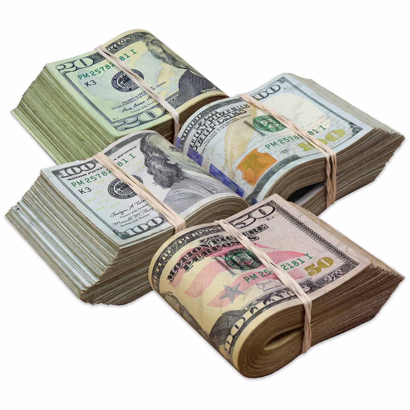 $27,000 RealAged® Full Print New Series Bands Pack By Prop Money Inc.