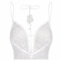 Rose Sheer Top | White