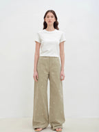 Carol Pie loose high-waisted wide-leg calla lily print jeans for women