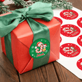 Personaje de dibujos animados de Santa Claus sombrero inicial impermeable pegatinas con nombre de Navidad Decoración Fiesta de Favores para los niños de la familia
