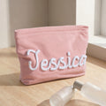 Personalizado Multicolor Nombre Flor Lollipop Encanto Bolsa de Maquillaje de Pana Uso Diario Viaje Esencial Boda Aniversario Regalo para Damas de Honor Mujeres