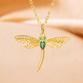 Personalizado Exquisito brillante collar de libélula de piedra de nacimiento con circón Joyería única Cumpleaños Aniversario Día de la Madre de regalo para la joyería de las mujeres