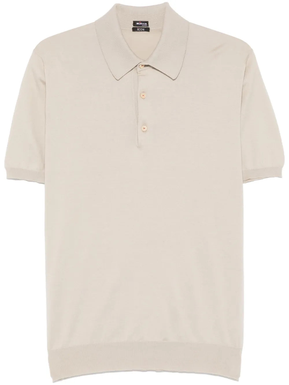 Kiton Knitted Polo Shirt — Beige