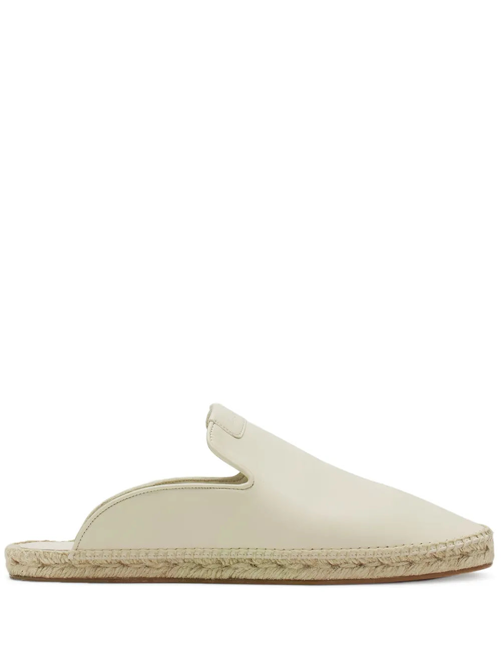 Lanvin Leather Espadrille Flat — Cream