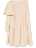 Fabiana Filippi Pleated Midi Skirt — Beige