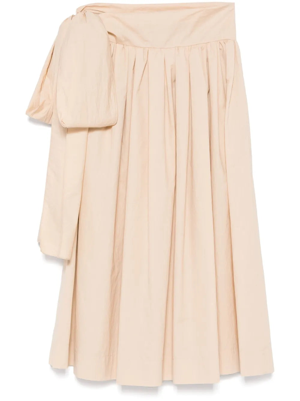 Fabiana Filippi Pleated Midi Skirt — Beige