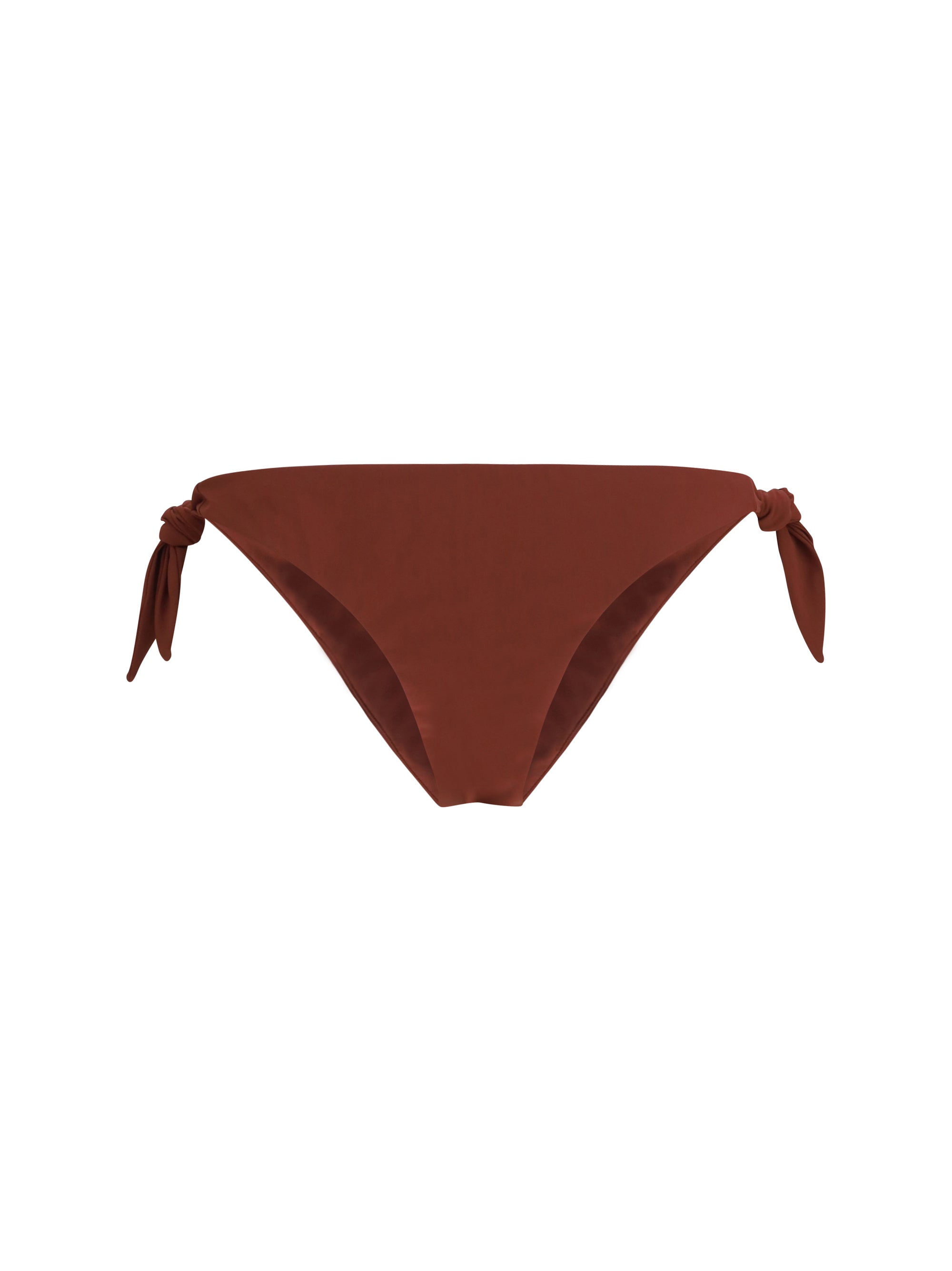 Brunello Cucinelli Side-Tie High-Cut Swimsuit Bottom — Red