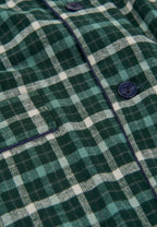 Pijama Hombre Largo Premium Solapa Algodón Franela Cuadros - Verde 2821_40