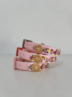 Bee Happy Dachshunds - Handmade Biothane Dog Collar - Baby Pink