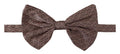 Men's Gray Fantasy Print Adjustable Neck Papillon Bow Tie Silk
