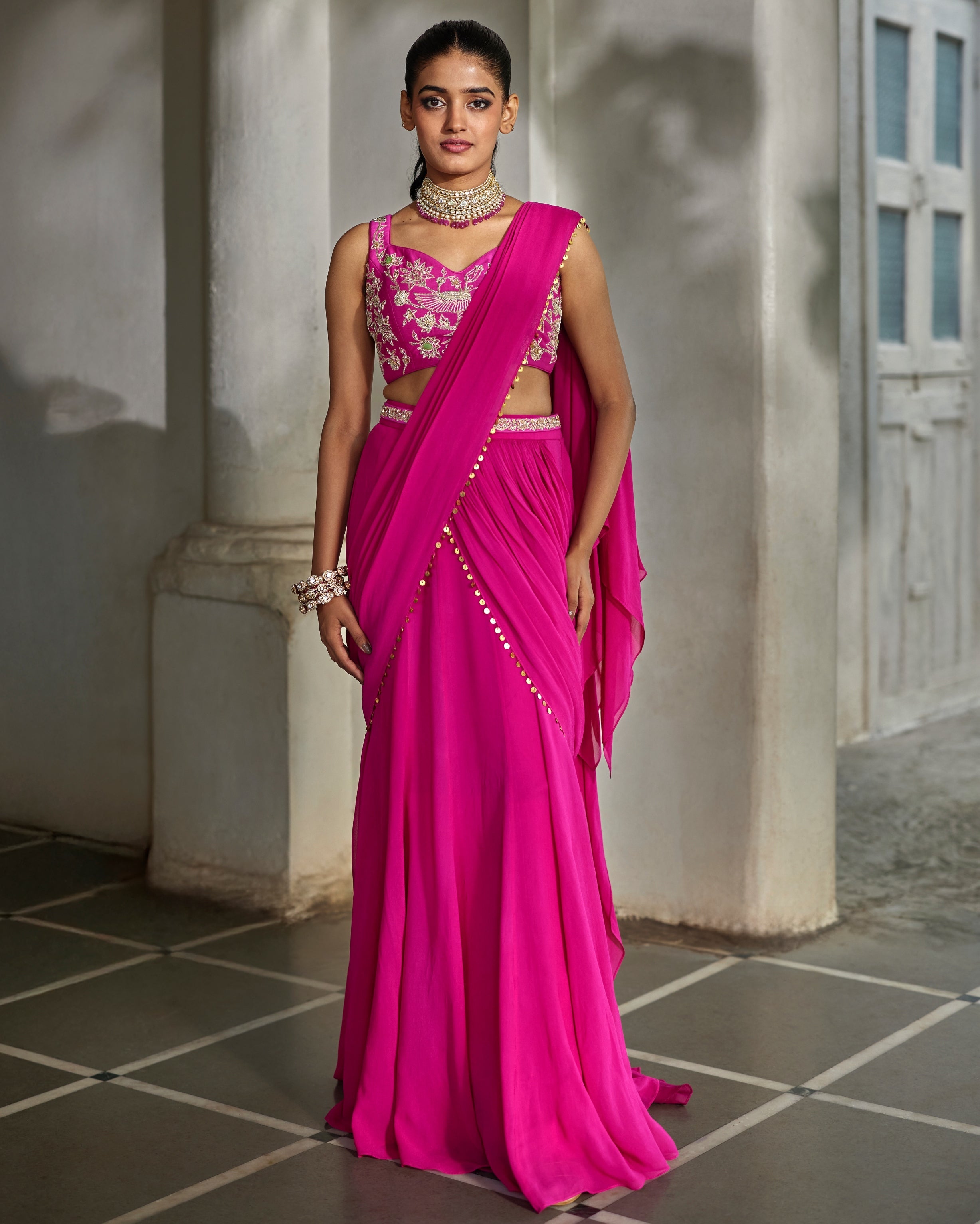 Elin Sari Set By KYNAH, Luxury Indian Fashion & Bridal Wear