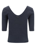 Brunello Cucinelli Scoop Neck T-Shirt — Anthracite Grey