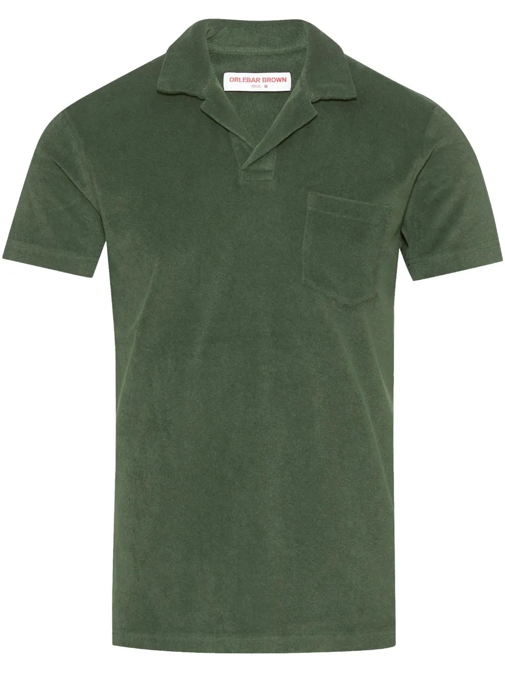 Orlebar Brown Organic Cotton Terry Polo Shirt — Green