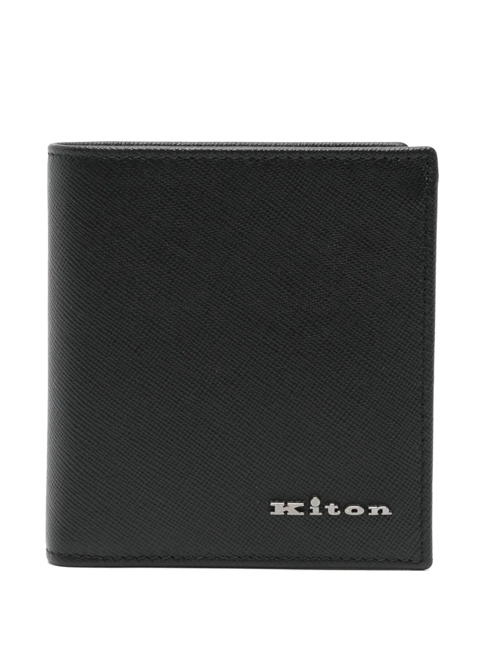 Kiton Logo-Lettering Wallet — Black