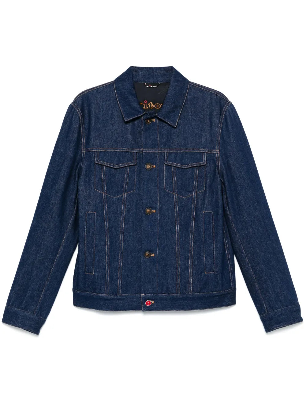 Kiton Indigo Denim Jacket — Blue