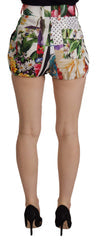 Women's Multicolor High Waist Hot Pants Shorts Cotton
