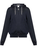Eleventy Silk-Blend Jersey Hoodie — Navy