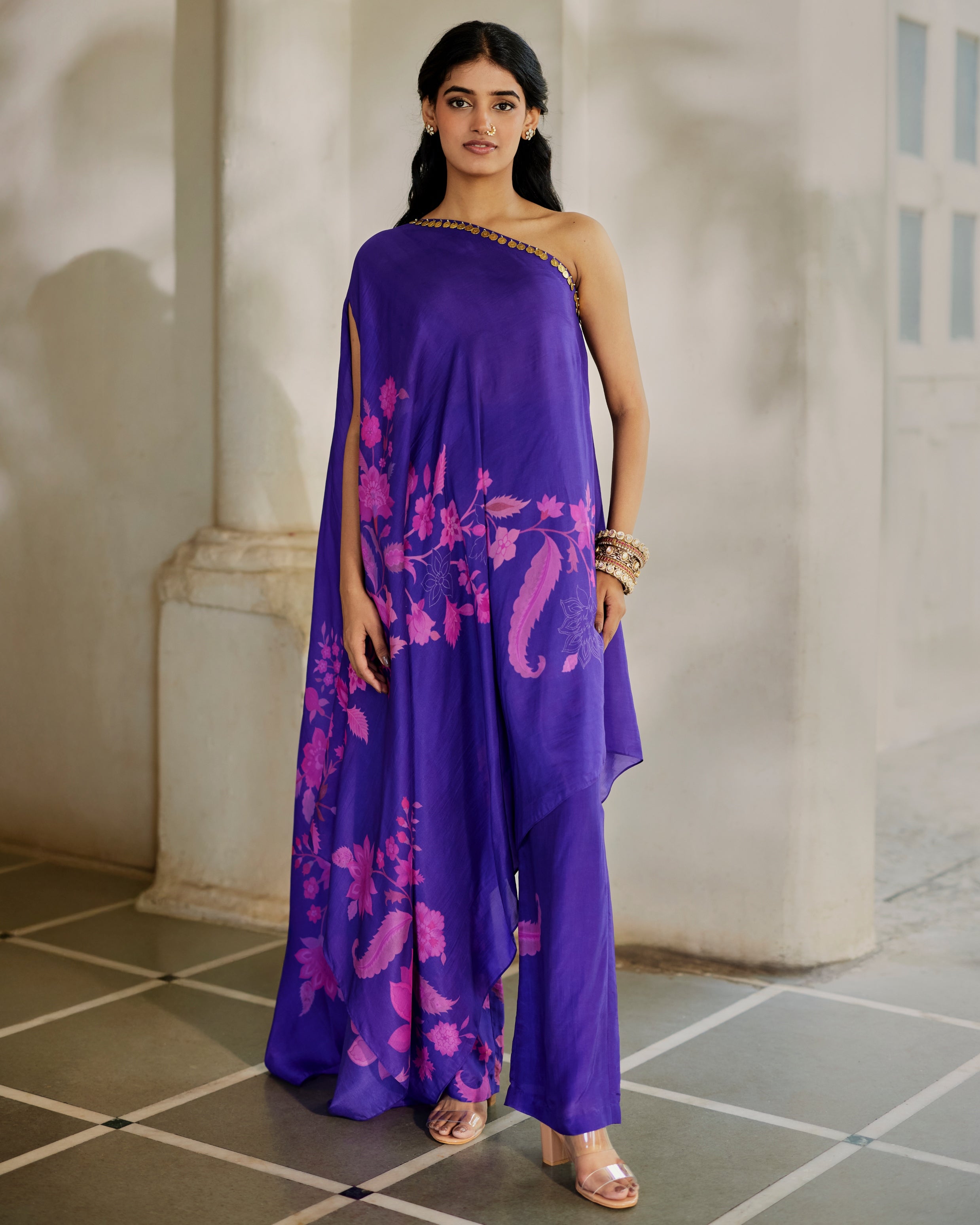Grape Calla Dress Set By KYNAH, Luxury Indian Fashion & Bridal Wear