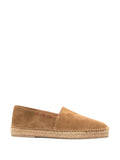 Kiton Suede Espadrille Flat — Brown