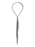 Peserico Draped Tassel Necklace — Silver