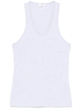 Peserico Bead-Embellished Tank Top — White