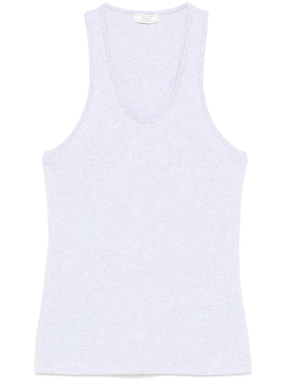 Peserico Bead-Embellished Tank Top — White