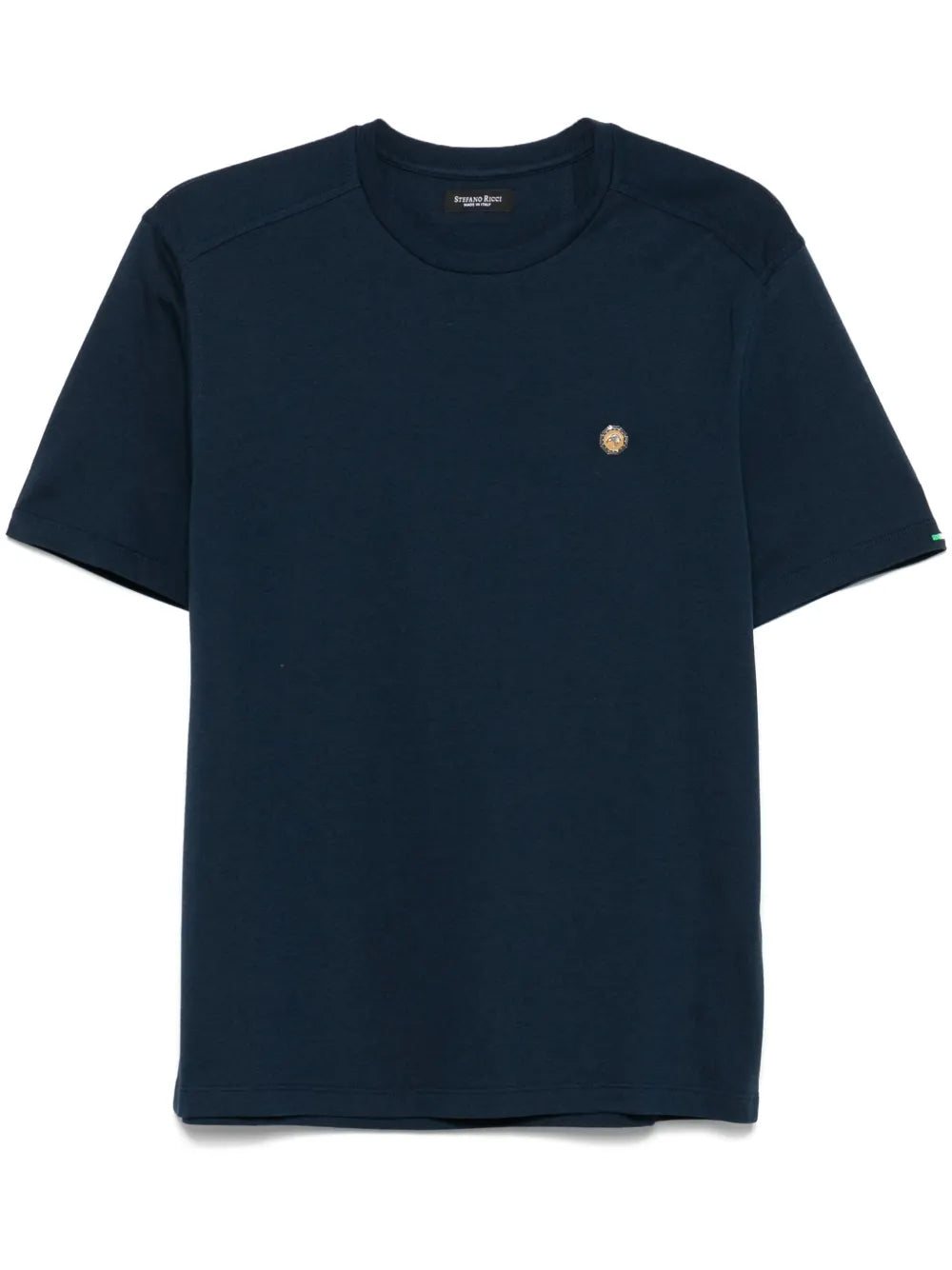 Stefano Ricci Logo-Plaque T-Shirt — Navy