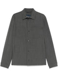 Herno Interlock-Weave Overshirt — Gray