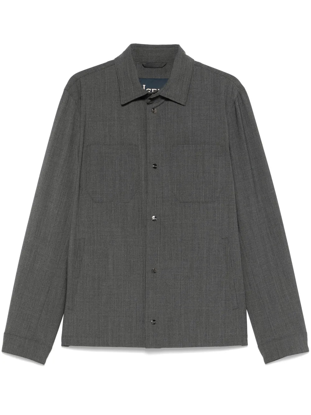 Herno Interlock-Weave Overshirt — Gray