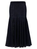 Magda Butrym Wool Blend Knit Maxi Skirt — Black