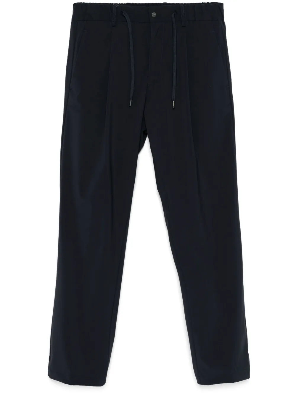 Herno Cotton-Blend Trousers — Navy
