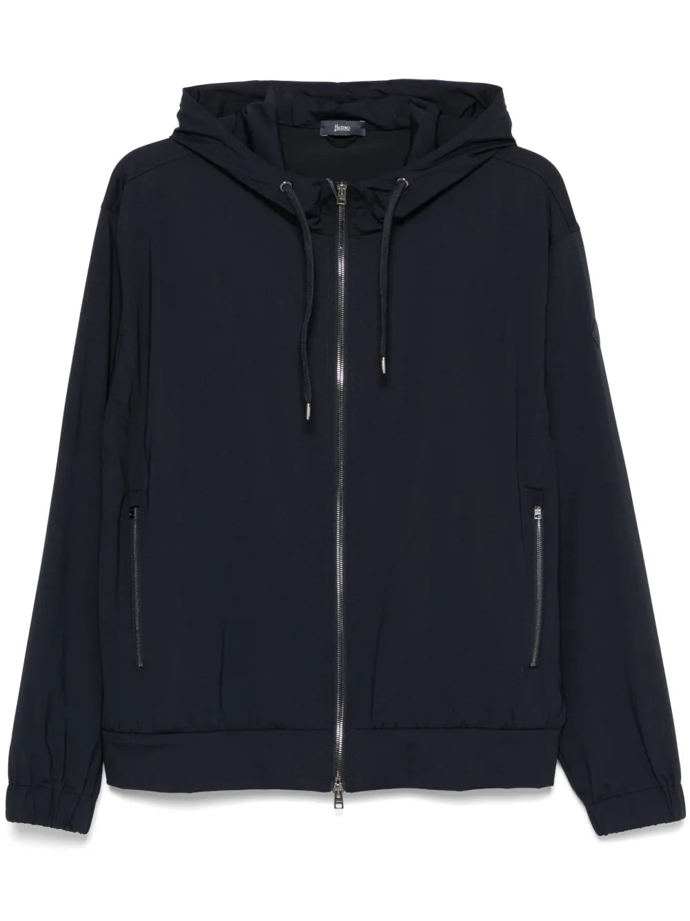 Herno Logo-Patch Hoodie — Black