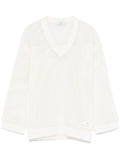 Peserico Open-Knit Sweater — White