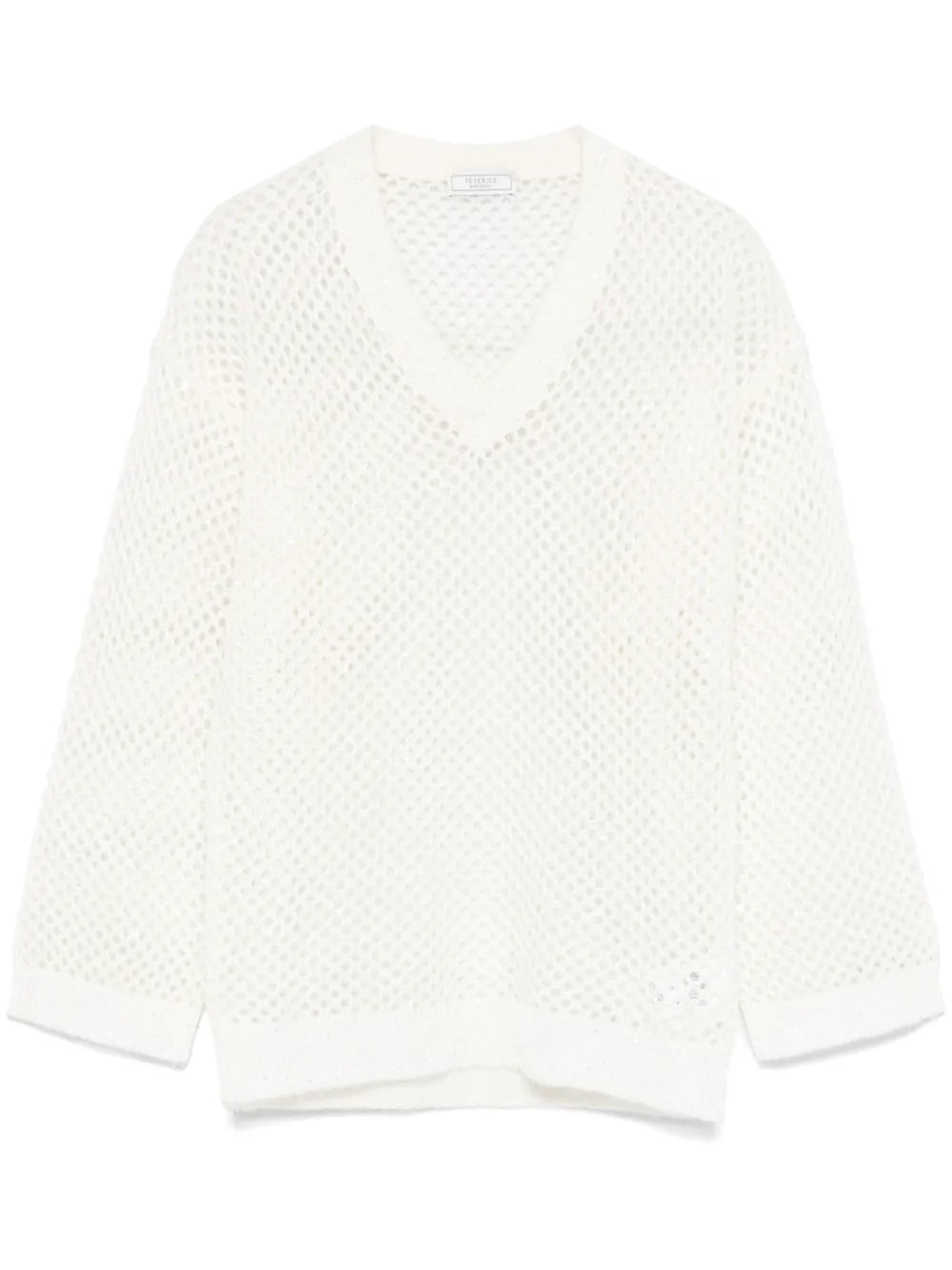 Peserico Open-Knit Sweater — White