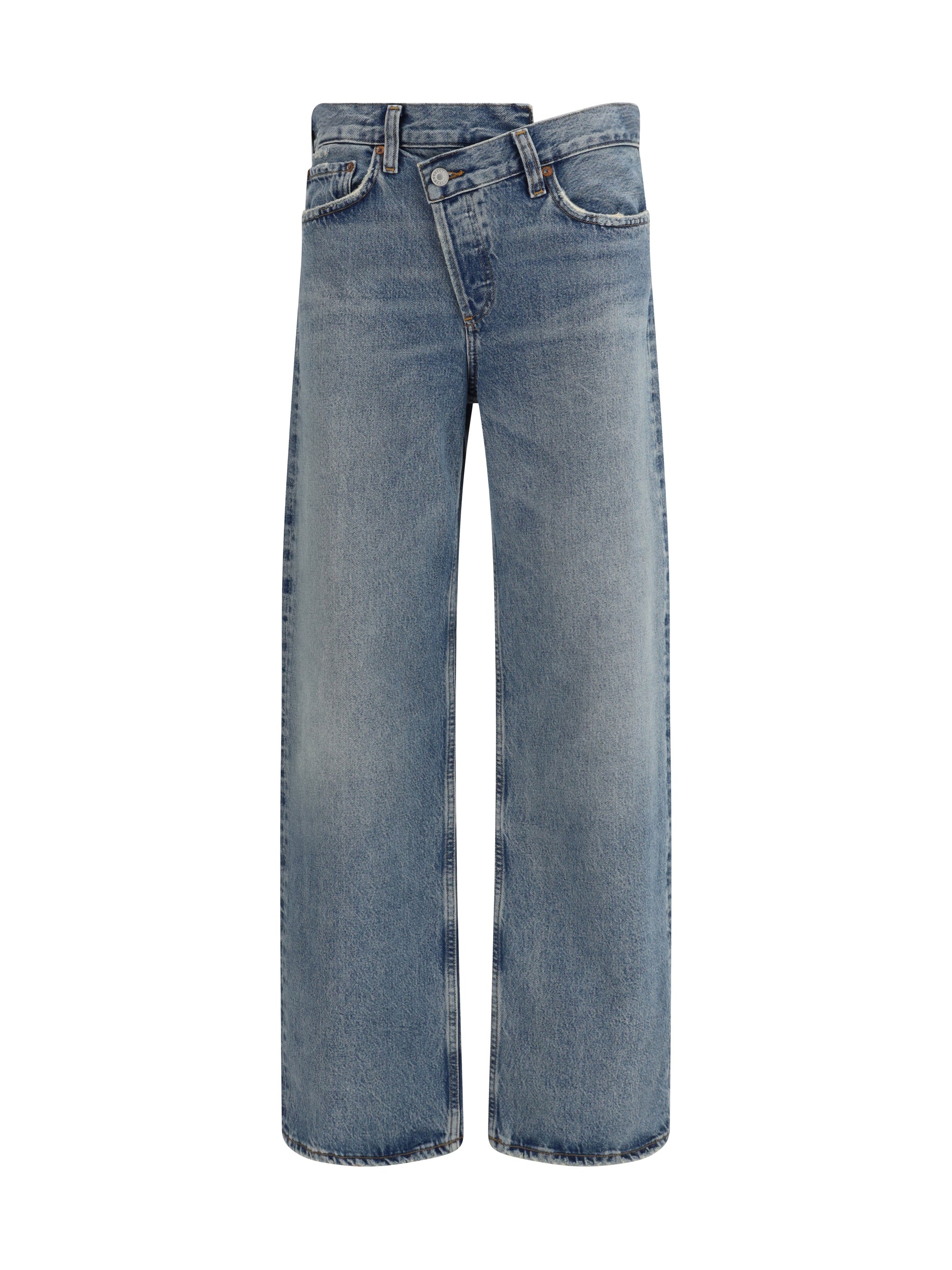 Agolde Arc Criss Cross Jeans — Blue