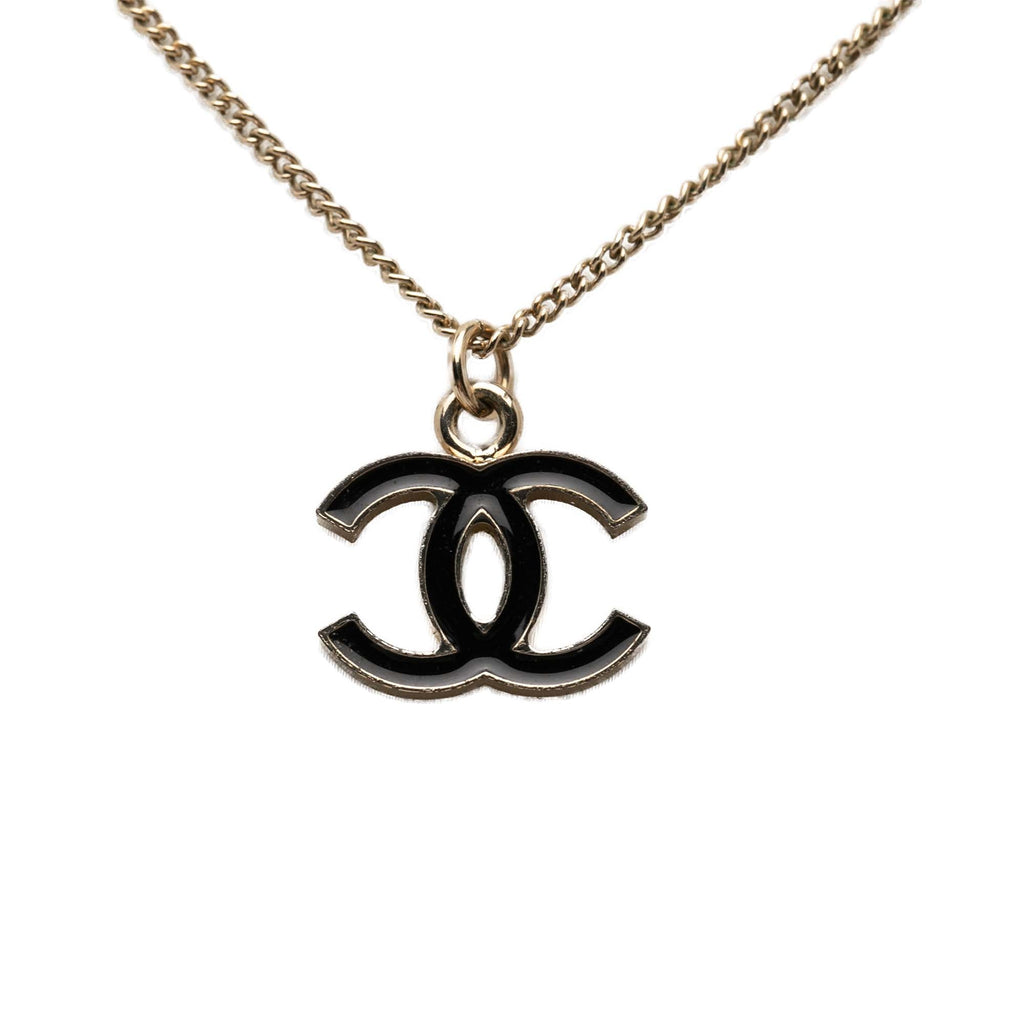 CC Brass Lacquered Pendant Necklace