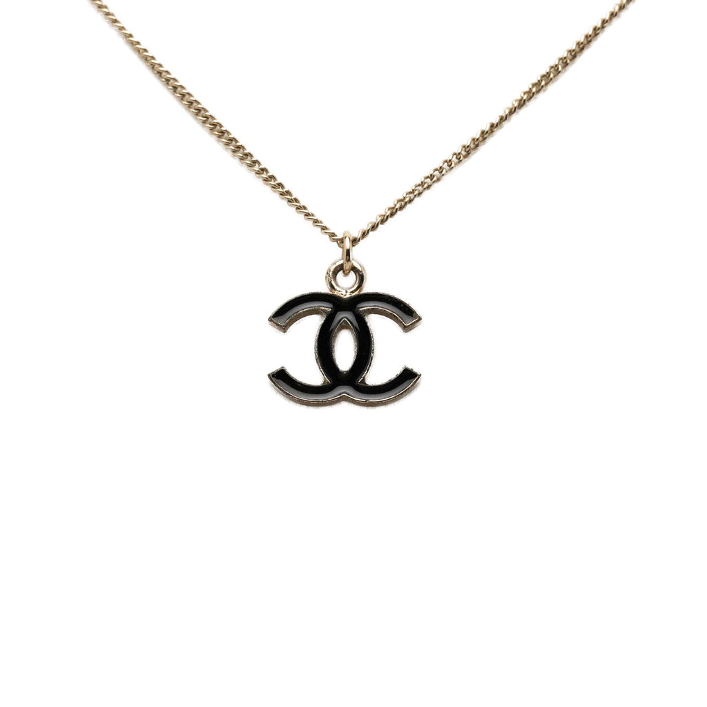 CC Brass Lacquered Pendant Necklace