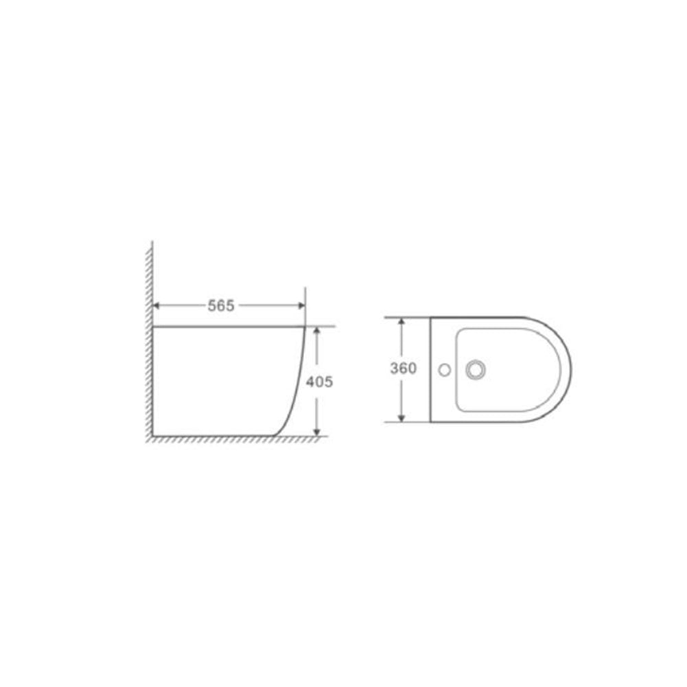 BATHME B00335 NOVA Bidé Compacto Blanco
