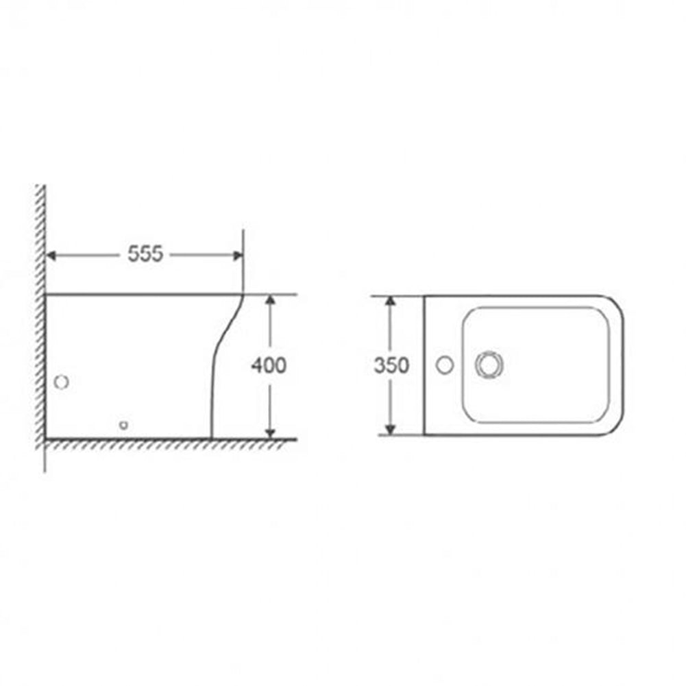 BATHME B010270 CITY Bidé Compacto Blanco