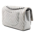 Medium Classic Chevron Iridescent Lambskin Double Flap