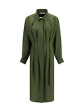 Givenchy Cotton Poplin Shirt Dress — Khaki