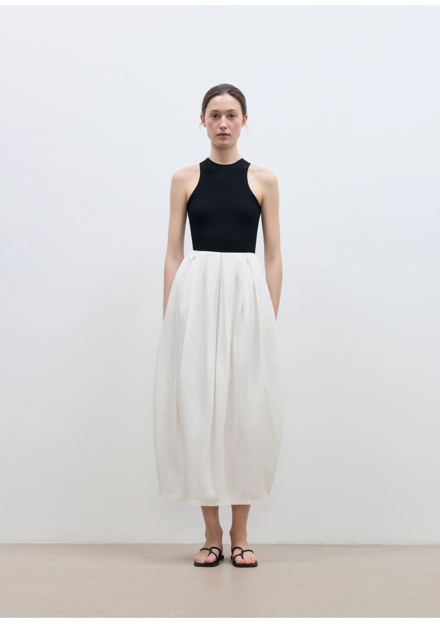 Peninsula Art Styling Flower Bud Skirt High Waist Skirt for Women